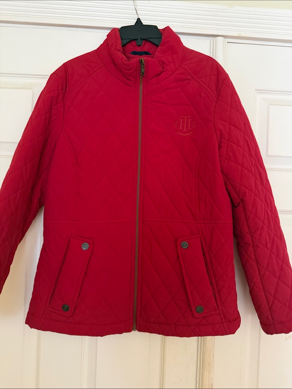 Quilted Red Women’s Zip-Front Jacket